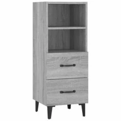 VidaXL Buffet Sonoma gris 34,5x34x90 cm Bois d'ingénierie