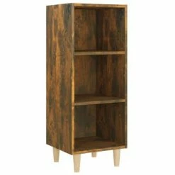 VidaXL Buffet Chêne fumé 34,5x32,5x90 cm Bois d'ingénierie