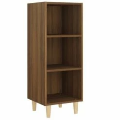 VidaXL Buffet Chêne marron 34,5x32,5x90 cm Bois d'ingénierie