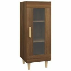 VidaXL Buffet Chêne marron 34,5x34x90 cm Bois d'ingénierie