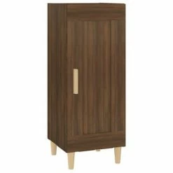 VidaXL Buffet Chêne marron 34,5x34x90 cm Bois d'ingénierie