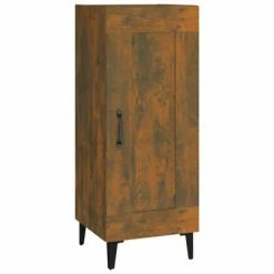 VidaXL Buffet Chêne fumé 34,5x34x90 cm Bois d'ingénierie