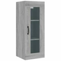 VidaXL Armoire murale suspendue Sonoma gris 34,5x34x90 cm