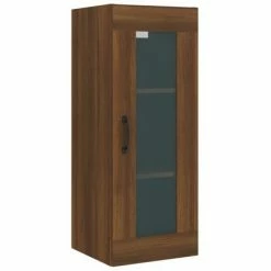 VidaXL Armoire murale suspendue Chêne marron 34,5x34x90 cm