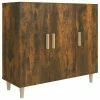 VidaXL Buffet Chêne fumé 90x34x80 cm Bois d'ingénierie