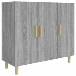 VidaXL Buffet Sonoma gris 90x34x80 cm Bois d'ingénierie