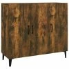 VidaXL Buffet Chêne fumé 90x34x80 cm Bois d'ingénierie