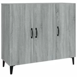 VidaXL Buffet Sonoma gris 90x34x80 cm Bois d'ingénierie