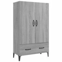 VidaXL Buffet Sonoma gris 70x31x115 cm Bois d'ingénierie
