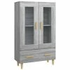VidaXL Buffet Sonoma gris 70x31x115 cm Bois d'ingénierie