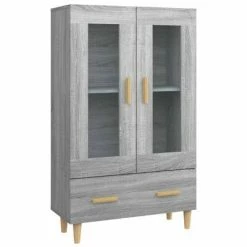 VidaXL Buffet Sonoma gris 70x31x115 cm Bois d'ingénierie
