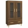 VidaXL Buffet Chêne marron 70x31x115 cm Bois d'ingénierie