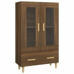VidaXL Buffet Chêne marron 70x31x115 cm Bois d'ingénierie