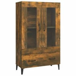 VidaXL Buffet Chêne fumé 70x31x115 cm Bois d'ingénierie