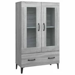 VidaXL Buffet Sonoma gris 70x31x115 cm Bois d'ingénierie
