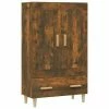 VidaXL Buffet haut Chêne fumé 70x31x115 cm Bois d'ingénierie