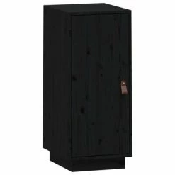 VidaXL Buffet Noir 34x40x75 cm Bois massif de pin