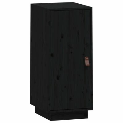 VidaXL Buffet Noir 34x40x75 cm Bois massif de pin 1 VidaXL Buffet Noir 34x40x75 cm Bois massif de pin