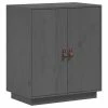 VidaXL Buffet Gris 65,5x40x75 cm Bois massif de pin