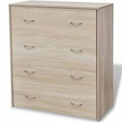 VidaXL Buffet avec 4 tiroirs 60 x 30,5 x 71 cm Couleur de chêne -Buffets & bahuts Soldes image 3 242544