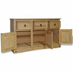 VidaXL Buffet Gamme Corona Pin massif mexicain 132x43x78 cm -Buffets & bahuts Soldes image 3 243742