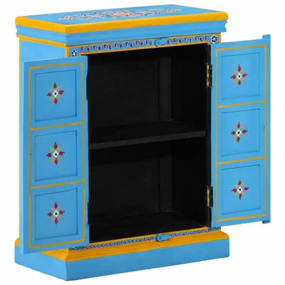 VidaXL Buffet Bois massif de manguier Peinture manuelle turquoise 3 VidaXL Buffet Bois massif de manguier Peinture manuelle turquoise – Image 3