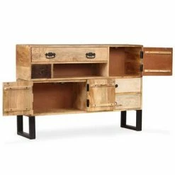 VidaXL Buffet Bois massif de manguier 115 x 30 x 80 cm -Buffets & bahuts Soldes image 3 244937