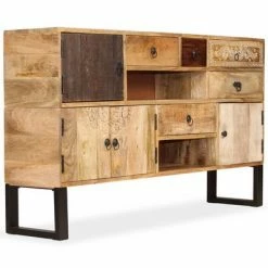 VidaXL Buffet Bois de manguier solide 140x30x80 cm 8 VidaXL Buffet Bois de manguier solide 140x30x80 cm -Buffets & bahuts Soldes image 3 244938