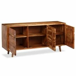 VidaXL Buffet Bois massif avec portes sculptées 160 x 40 x 75 cm 8 VidaXL Buffet Bois massif avec portes sculptées 160 x 40 x 75 cm -Buffets & bahuts Soldes image 3 244976