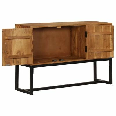 VidaXL Buffet Marron 110x30x70 cm Bois d'acacia solide 3 VidaXL Buffet Marron 110x30x70 cm Bois d'acacia solide – Image 3