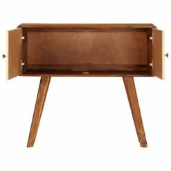 VidaXL Buffet Bois de Sesham solide Imprimé doré 90 x 30 x 77 cm -Buffets & bahuts Soldes image 3 246346