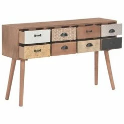 VidaXL Table console avec 8 tiroirs 120 x 30 x 76 cm Bois de pin massif 8 VidaXL Table console avec 8 tiroirs 120 x 30 x 76 cm Bois de pin massif -Buffets & bahuts Soldes image 3 247382