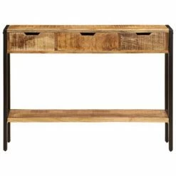 VidaXL Buffet avec 3 tiroirs 110x35x75 cm Bois de manguier massif -Buffets & bahuts Soldes image 3 247406