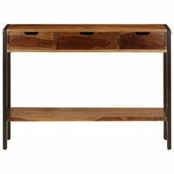 VidaXL Buffet avec 3 tiroirs 110x35x75 cm Bois massif de Sesham -Buffets & bahuts Soldes image 3 247407