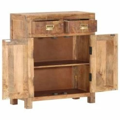 VidaXL Buffet 65 x 30 x 75 cm Bois de manguier massif brut -Buffets & bahuts Soldes image 3 247735