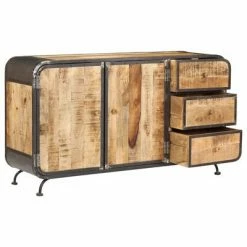 VidaXL Buffet 140 x 40 x 80 cm Bois de manguier massif -Buffets & bahuts Soldes image 3 247803