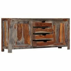 VidaXL Buffet Gris 160 x 40 x 75 cm Bois de Sesham massif -Buffets & bahuts Soldes image 3 247983