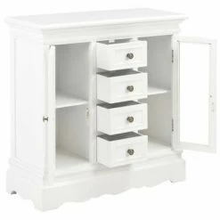 VidaXL Buffet Blanc 70 x 28 x 70 cm Bois de pin massif -Buffets & bahuts Soldes image 3 280027