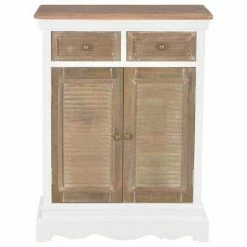 VidaXL Buffet Blanc 60 x 30 x 80 cm Bois massif -Buffets & bahuts Soldes image 3 280074