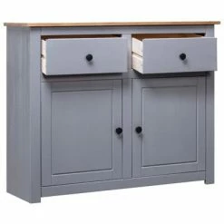 VidaXL Buffet Gris 93x40x80 cm Pin solide Assortiment Panama -Buffets & bahuts Soldes image 3 282698