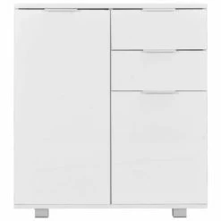 VidaXL Buffet Blanc brillant 71 x 35 x 76 cm Aggloméré -Buffets & bahuts Soldes image 3 283715