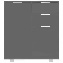 VidaXL Buffet Gris brillant 71 x 35 x 76 cm Aggloméré -Buffets & bahuts Soldes image 3 283717