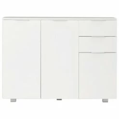 VidaXL Buffet Blanc brillant 107 x 35 x 76 cm -Buffets & bahuts Soldes image 3 283718