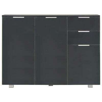 VidaXL Buffet Noir brillant 107 x 35 x 76 cm 3 VidaXL Buffet Noir brillant 107 x 35 x 76 cm – Image 3