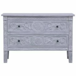 VidaXL Buffet avec 2 tiroirs 90x30x60 cm Bois d'acajou massif -Buffets & bahuts Soldes image 3 283851