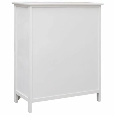 VidaXL Armoire latérale et 6 tiroirs Blanc 60x30x75 cm Bois Paulownia 3 VidaXL Armoire latérale et 6 tiroirs Blanc 60x30x75 cm Bois Paulownia – Image 3
