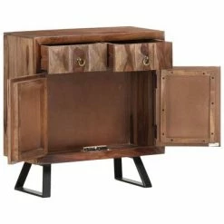 VidaXL Armoire latérale 70x35x75 cm Bois solide -Buffets & bahuts Soldes image 3 286144