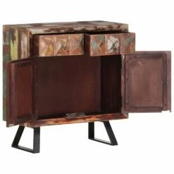 VidaXL Armoire latérale 70x35x75 cm Bois de récupération solide -Buffets & bahuts Soldes image 3 286145