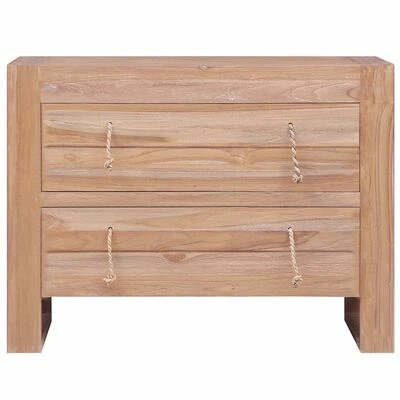 VidaXL Buffet 80x35x60 cm Bois de teck massif 3 VidaXL Buffet 80x35x60 cm Bois de teck massif – Image 3
