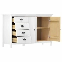VidaXL Buffet Hill Range Blanc 130x40x80 cm Bois de pin solide 6 VidaXL Buffet Hill Range Blanc 130x40x80 cm Bois de pin solide -Buffets & bahuts Soldes image 3 288932